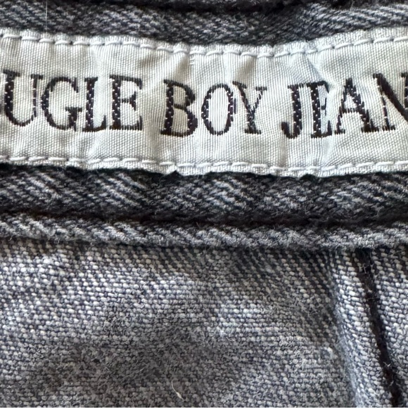 Vintage 90s Bugle Boy Jeans 100% Cotton Washed Black Men Size 36X30 - Picture 4 of 8